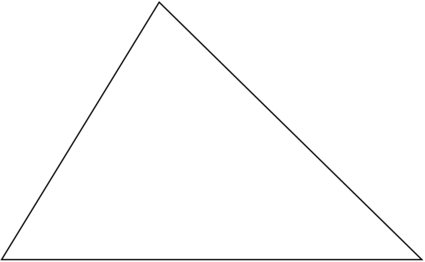 A B C triangle; draw(A, B, C)
