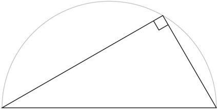 Un triangolo inscritto in una semicirconferenza